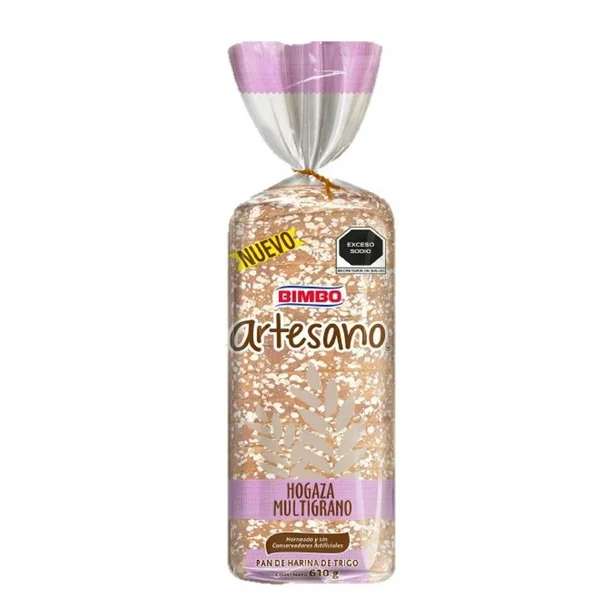 Pan Bimbo Artesano hogaza multigrano 610 g