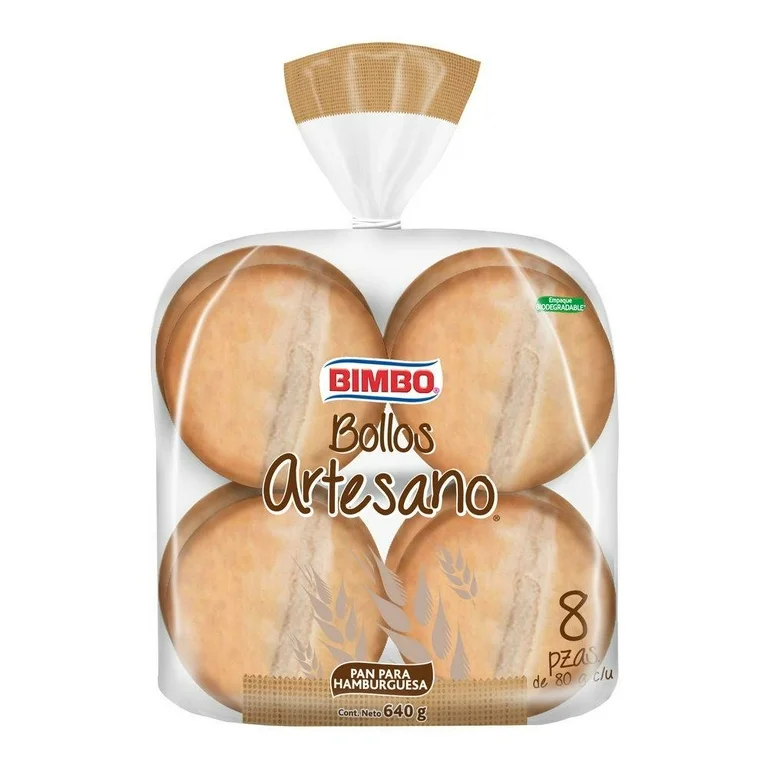 Bollos Bimbo Artesano 8 pzas de 80 g c/u