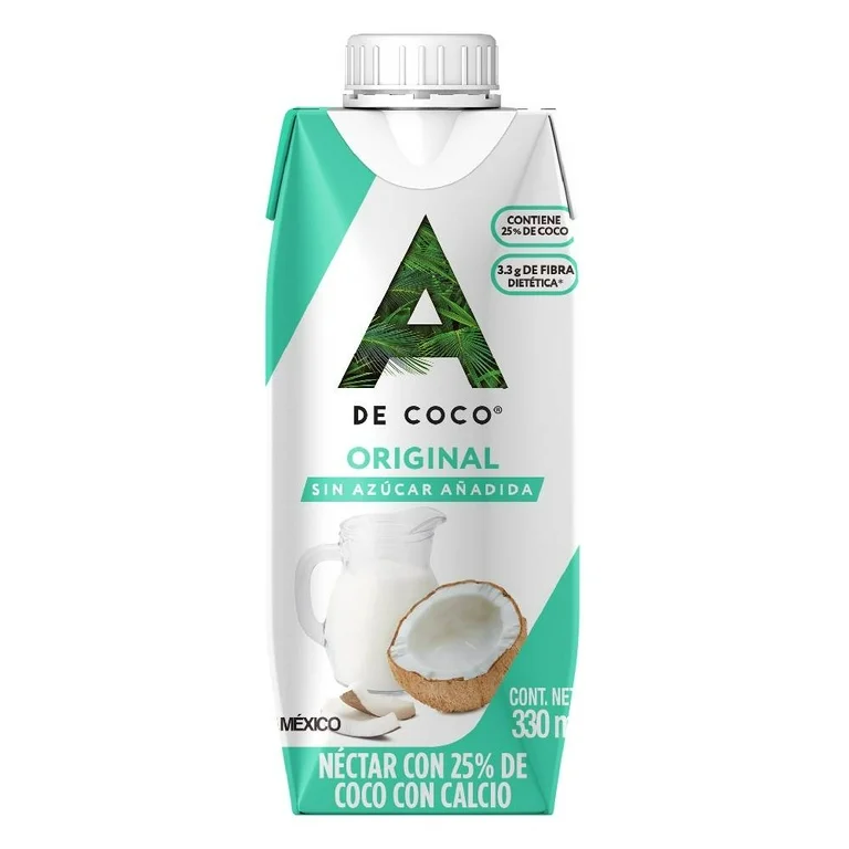 Néctar de coco A de Coco original sin azucar 330 ml