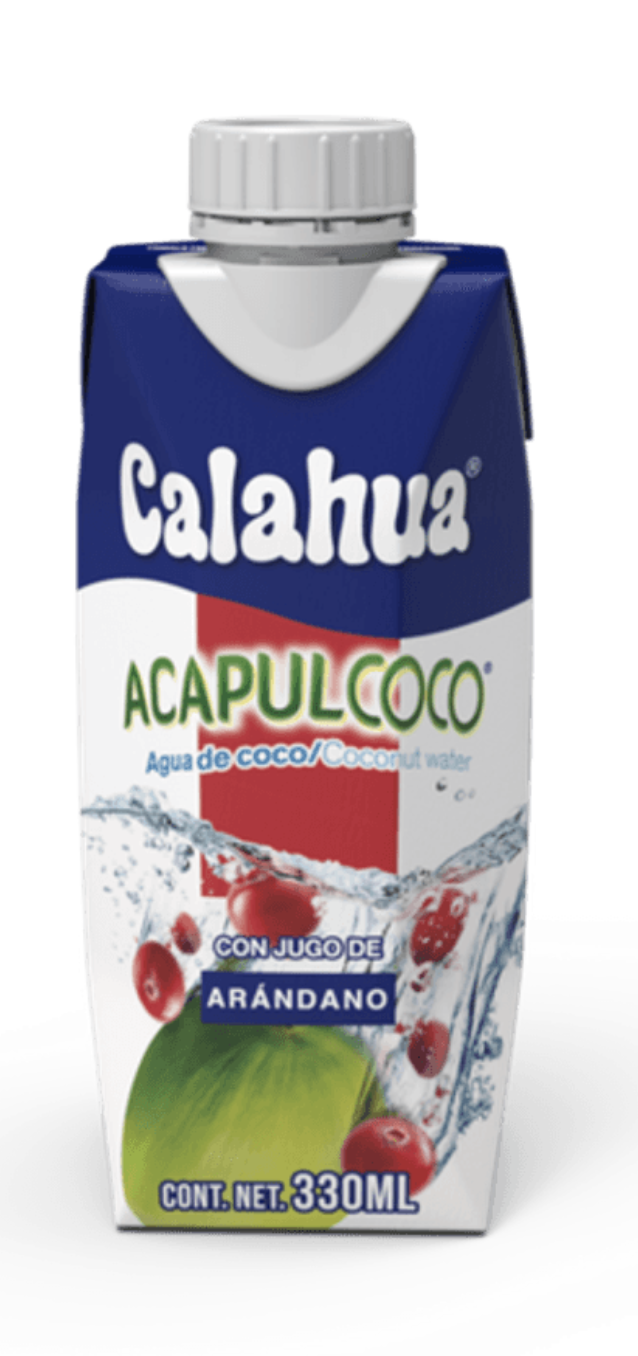Agua de Coco con Jugo de Arándano Calahua Acapulcoco 330ml
