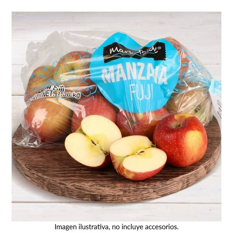 Manzana fuji Marketside en bolsa 1.3 aproximadamente precio por kilo