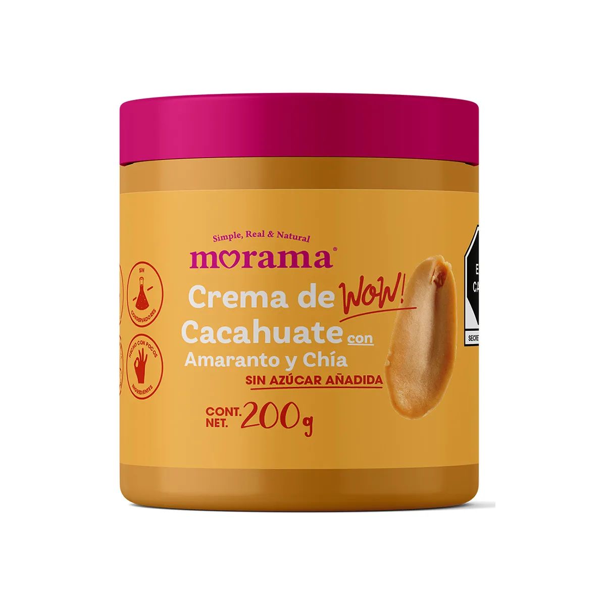 Crema de cacahuate sin azucar añadida morama