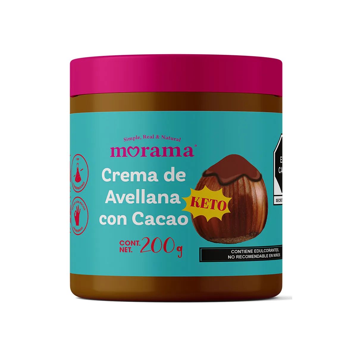 Crema de avellana con cacao keto morama