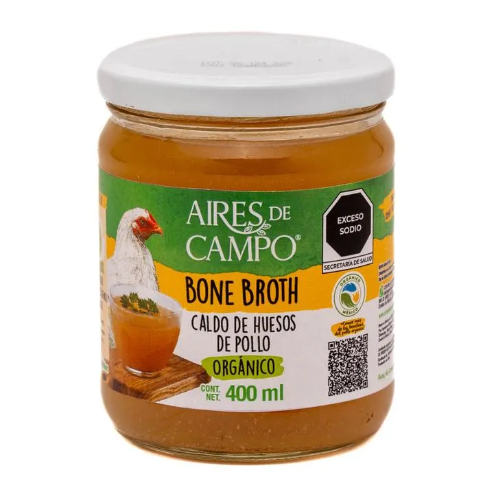 Aires de Campo Caldo de Huesos de Pollo Organico 400 Ml