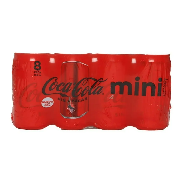 Refresco Coca Cola sin azúcar mini latas 8 pack de 235 ml c/u