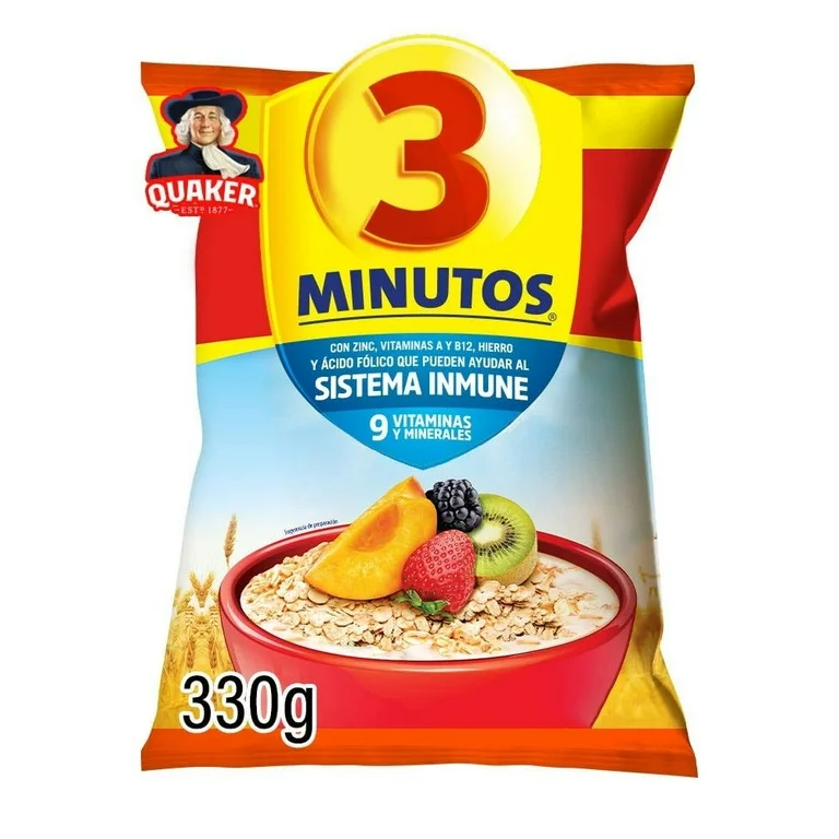 Avena Quaker 3 Minutos con sémola de trigo 330 g