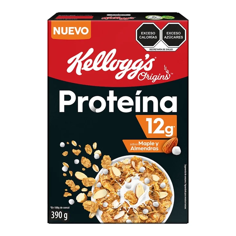 Cereal Kellogg's Origins Proteína sabor Maple y Almendras 390 g