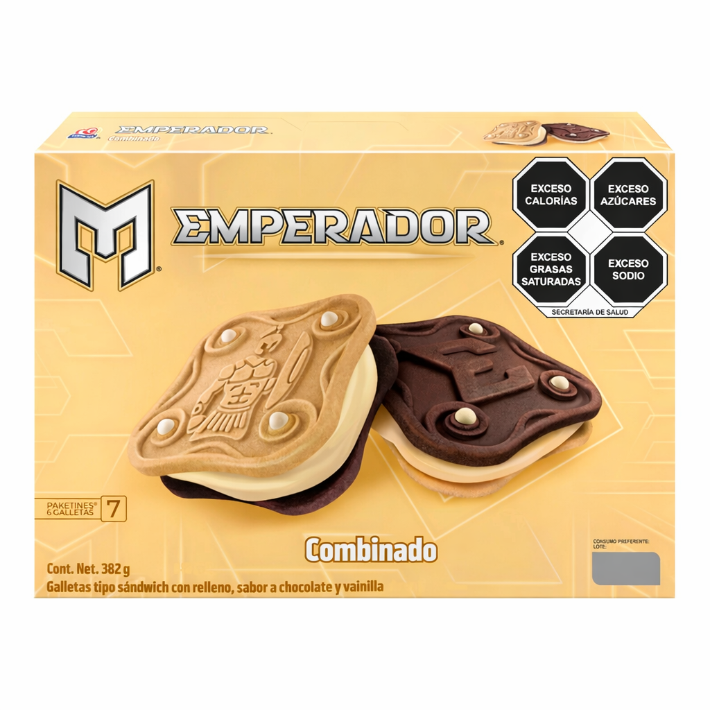 Galletas emperador sabor chocolate y vainilla