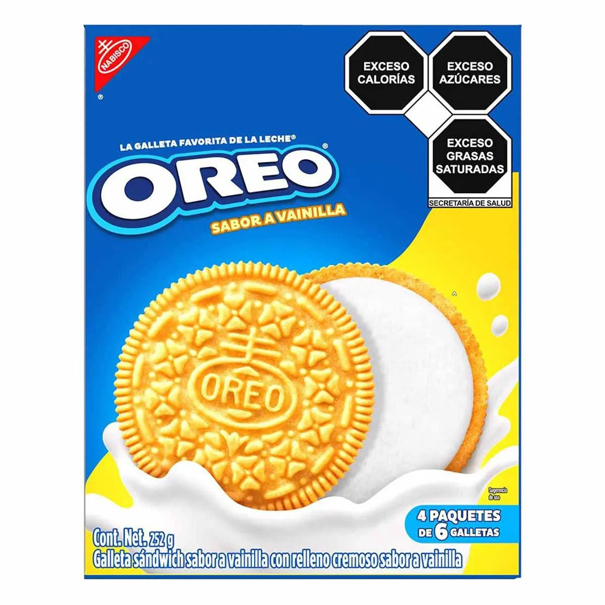 Galletas Oreo de Vainilla Relleno Sabor Vainilla