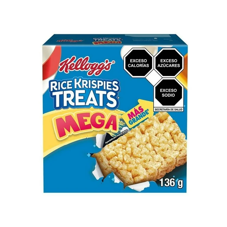 Barras de Cereal Kellogg's Rice Krispies Treats Original Mega 136 g