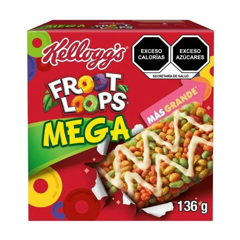 Barras de Cereal Kellogg's Froot Loops Original 136 g