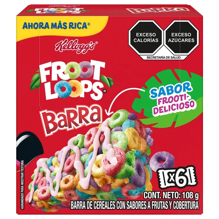 Barras de Cereal Kellogg's Froot Loops Original 108 g
