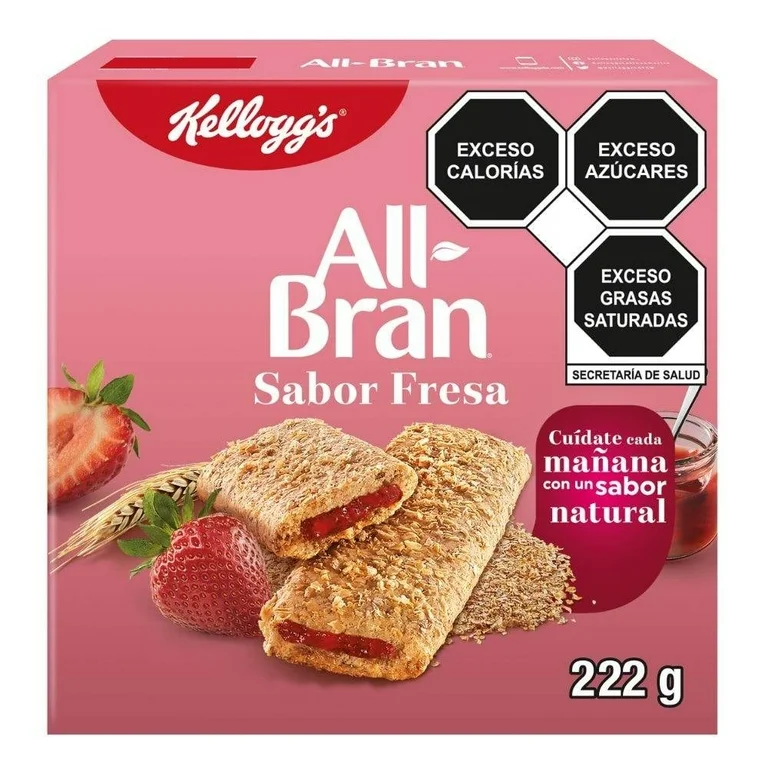 Barras de Cereal Kellogg's All Bran Sabor a Fresa 222 g