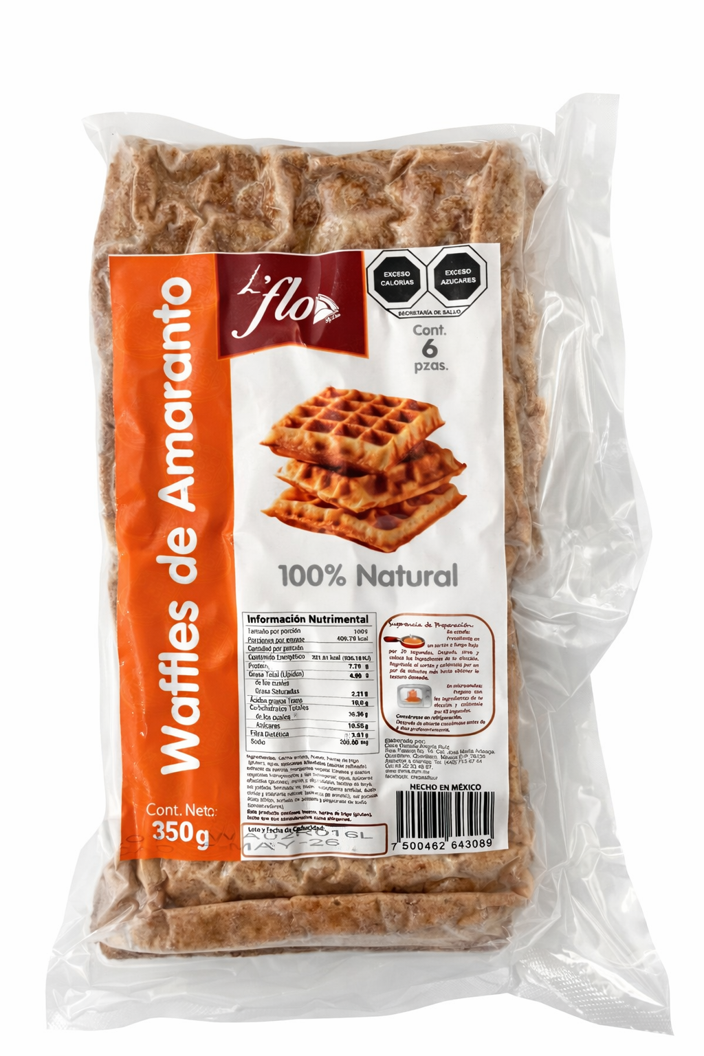 Waffles de amaranto