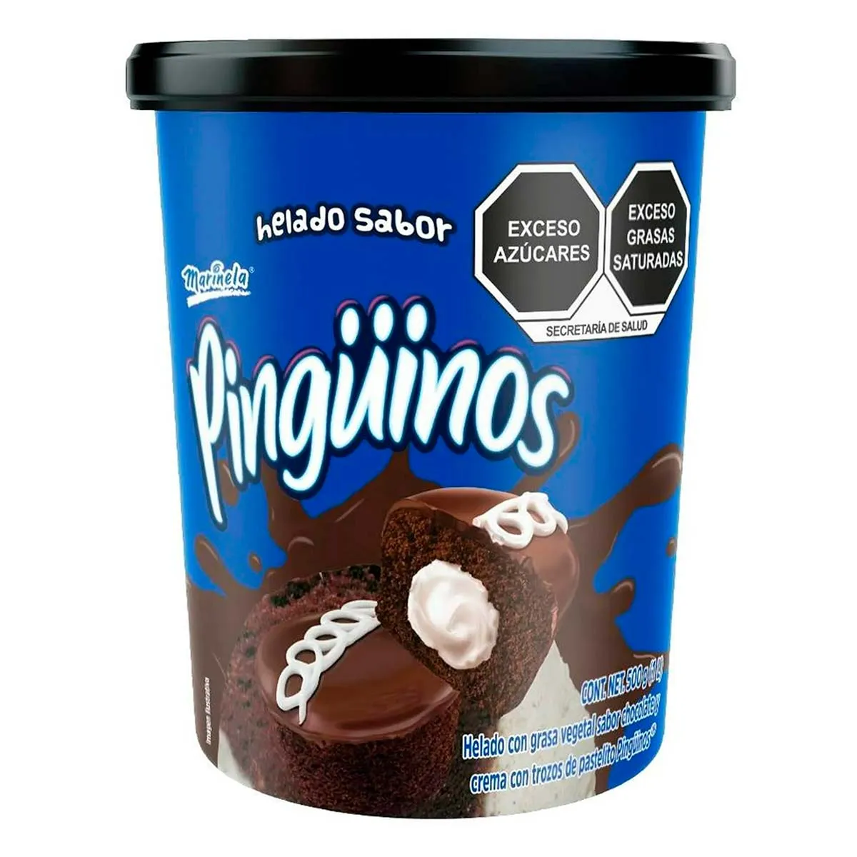 Helado sabor chocolate Marinela Pinguino