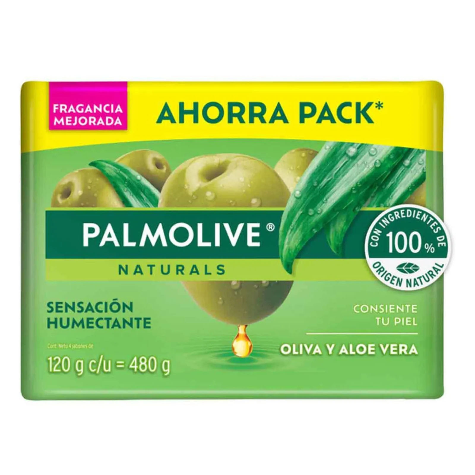 Jabón de Tocador Palmolive Naturals Aloe y Oliva en Barra